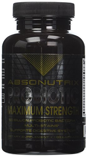Absonutrix Probiotic Maximum Strength 50 Billion Per Capsule Supports Digestive System Multi-strain