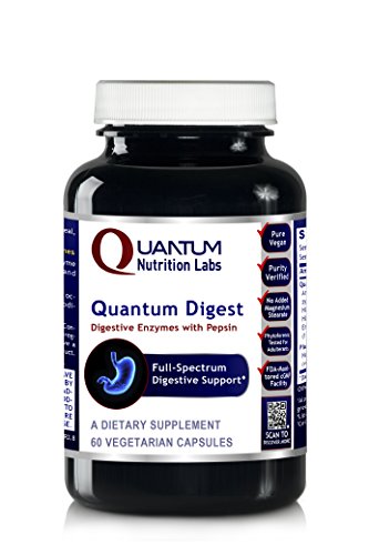 Quantum Digest, 60 Veg caps - Vegetarian Source Enzymes for Full Spectrum Digestive Support for Fats, Carbohydrates, Proteins and Dairy