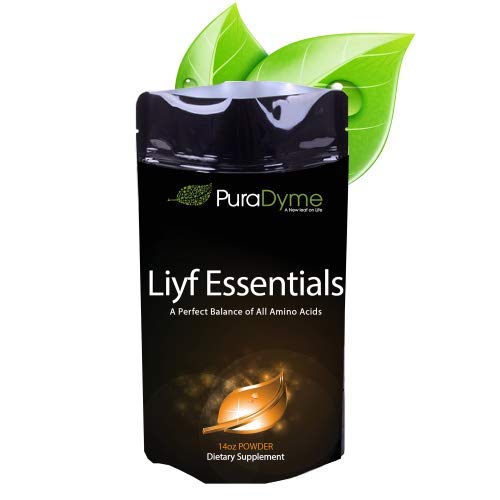 Puradyme Liyf Essential Amino Acid Protein Powder and Dietary Supplement - 14 ounces. Formulated for Promotion of Energy and Longevity