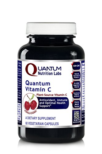 Quantum Vitamin C, 60 Vegetarian Capsules - Plant-Source Vitamin C Formula - Quantum Antioxidant, Immune and Optimal Health Support