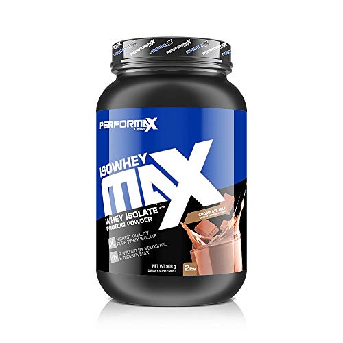 Performax Labs IsoWheyMax Chocolate Milk | Whey Protein Isolate Powder with Velositol & Digestive Enzyme Complex (2 Pound)