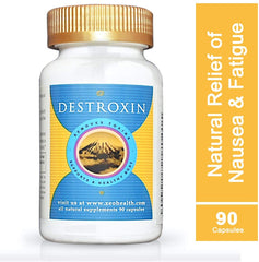 DESTROXIN | Natural Chemo Relief, Body Alkalinity & pH Increaser, & Cellular Detox with Zeolite, B-12, and Calcium | Supports Relief of Nausea, Diarrhea, Headaches, & Fatigue (90 Capsules)