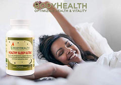 Healthy Sleep Ultra - Natural Sleep Aid w/Melatonin Stress Anxiety Relief Sleeping Pills for Adults & Kids, Supplement That Aids Insomnia & Enhance Mood Support, 60 Non Habit Forming Vegan Capsules