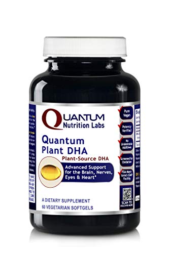 Quantum Plant DHA, 60 Vegetarian Softgels - Plant-Source DHA for Quantum-State Support for The Brain, Nerves, Eyes and Heart