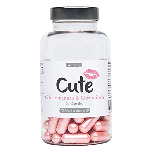 Glucomannan and Chromium Picolinate Pills - Safe and Natural Appetite Suppressant - Reduce Cravings for Sugary and Unhealthy Snacks - Best for Weight Loss and Specially Formulated for Women - 60