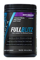 FULLBLITZ by Build Fast Formula | Fully Loaded Pre Workout | Amino Energy Booster Plus Nootropic Blend | Nitric Oxide Boosting Supplement for Increased Energy, Focus, and Muscle Pump