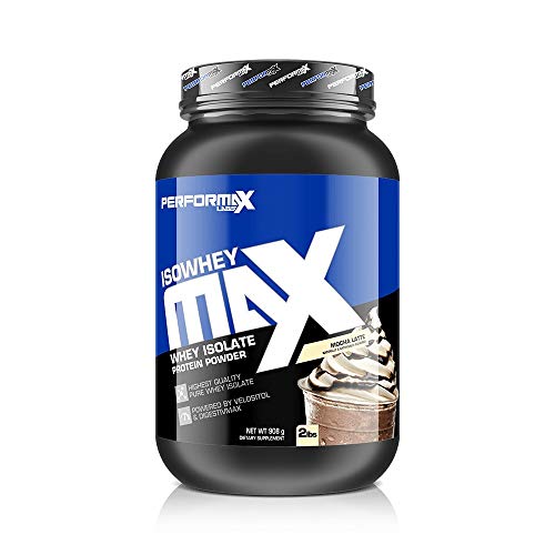 Performax Labs IsoWheyMax Mocha Latte | Whey Protein Isolate Powder with Velositol & Digestive Enzyme Complex (2 Pound)