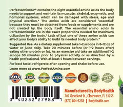 BodyHealth PerfectAmino XP Mixed Berry (30 Servings) Best Pre/Post Workout Recovery Drink, 8 Essential Amino Acids Energy Supplement with 50% BCAAs, 100% Organic, 99% Utilization for Maximum Power