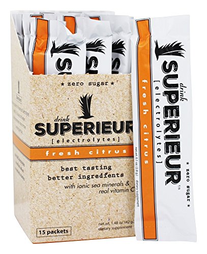 Superieur Electrolytes - Electrolyte Hydration Powder - Keto Friendly, Non-GMO, Zero Sugar, Vegan - 15 Packets