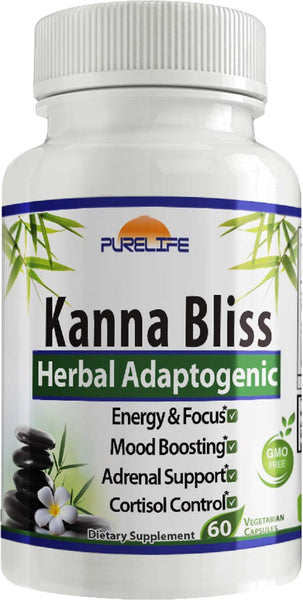 Pure Life Kanna Bliss Herbal Adaptogenic - 60 Vegetarian Capsules