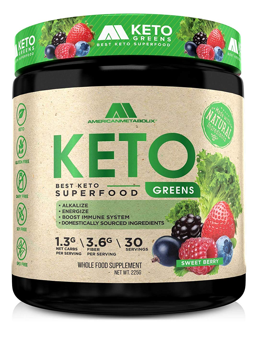 Keto Greens Superfood, Organic, Natural, 30 Servings