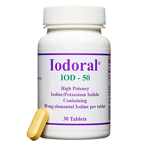 Optimox - Iodoral 50mg, High Potency Iodine/Potassium Iodide Thyroid Support Supplement, 30 Tablets