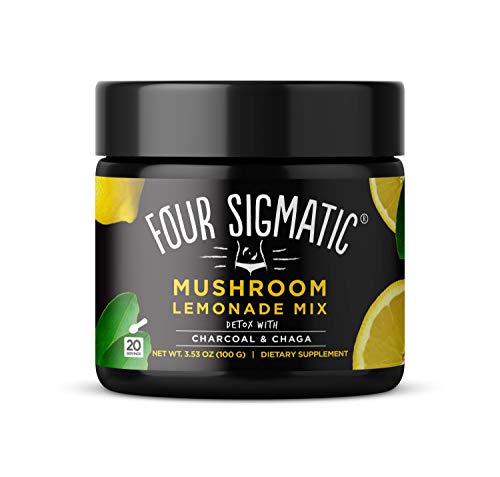 Four Sigmatic Mushroom Lemonade with Activated Charcoal and Chaga - Detox & Digest - 100 gram - 20 servings