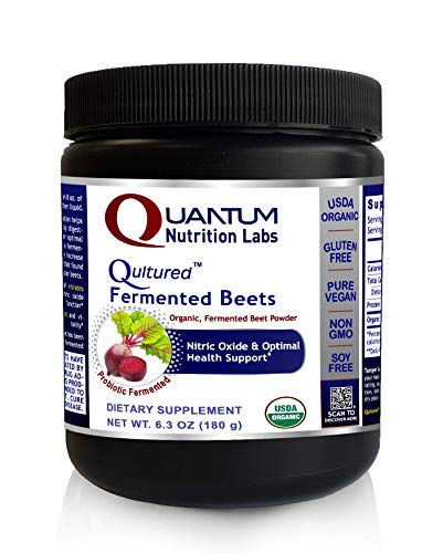Qultured Fermented Beets, 6.3oz Powder, Organic Fermented Beets for Nitric Oxide and Optimal Health Support