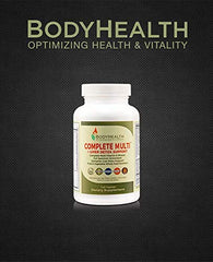 Bodyhealth Complete Multi + Liver Detox Support (120 Tablets), Full Spectrum Antioxidant Multivitamins with 16 Whole Foods (Wheatgrass, Spirulina, Etc) Nutrition, Vitamin & Minerals Supplements