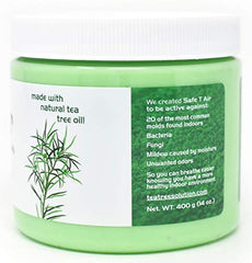 Safe T Air All-Natural Air Purifier with Australian Tea Tree Essential Oil | for Homes, Cars, Boats, RVs | 400 Gram Jar (14 Ounces)