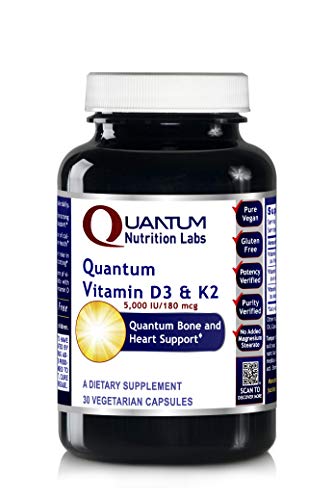 Quantum Vitamin D3 & K2 - Vegan Product - Support Bone and Cardiovascular Health with Plant-Based Vitamins