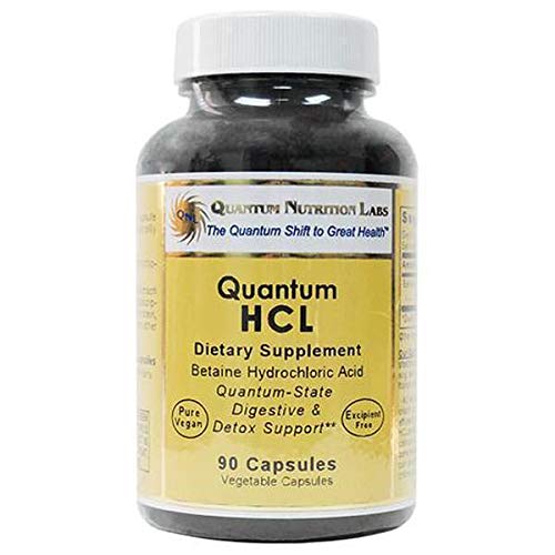 Quantum HCL, Vegan Product, 90 Capsules (Betaine Hydrochloride Acid Caps) for Quantum-State Digestive and Detoxification Support