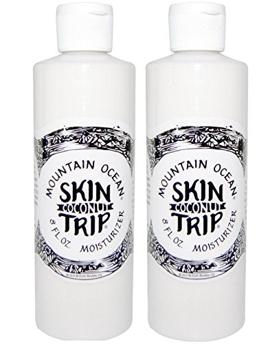 Mountain Ocean Skin Trip Coconut Moisturizer (Pack of 2) with Coconut Oil, Aloe Vera, Hybrid Safflower Oil and Sorbitol, 8 fl. oz.