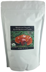 Reishi Full Spectrum Mushroom Powder by Mushroom Harvest | Certified Organic 1 lb. | Grown in USA | Highest Level of Purity and Potency!