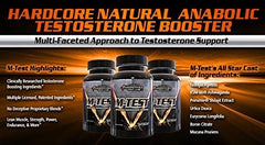 M-Test: Hardcore Testosterone Booster, 180 Capsules