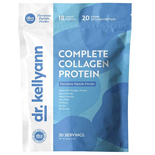 Hydrolyzed Collagen Peptides Protein Powder Unflavored - Grass Fed Paleo & Keto Collagen Supplement - Non-GMO, Gluten Free, Dairy Free, Soy Free - Protein 18g, 20g Collagen (30 Servings 1.3lbs)